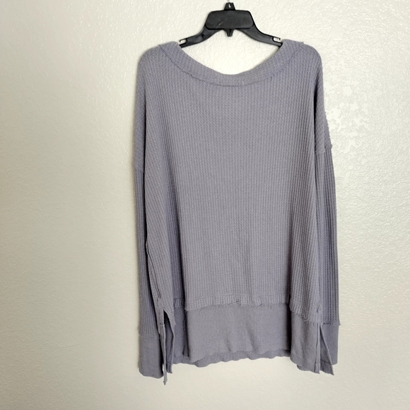 Free People We The Free Phoenix Thermal Knit Tunic Top Thumb hole Sz M - Picture 7 of 7